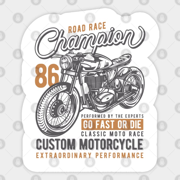 Road Race Champion Sticker by Verboten